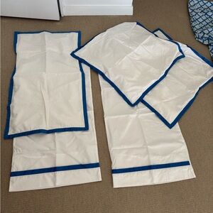 Serena & Lily Blue and White Sheet Set Classic Bedding